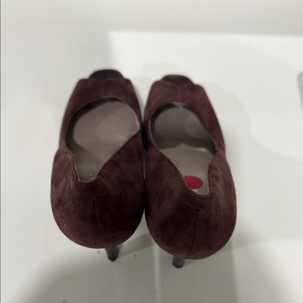 Nine West Women's Peep Toe Heels - Brown - Picture 4 of 7